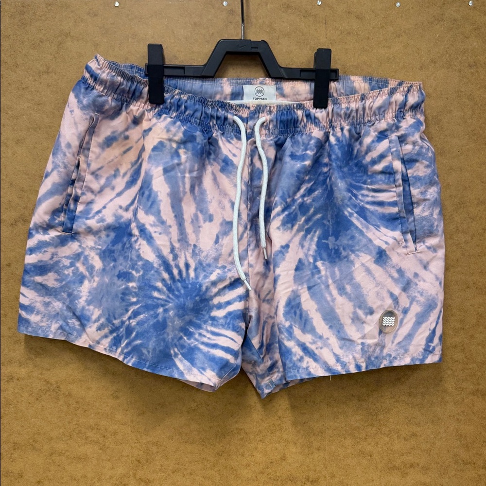 Men's Topmam Tie-Dye Shorts - Blue and Pink